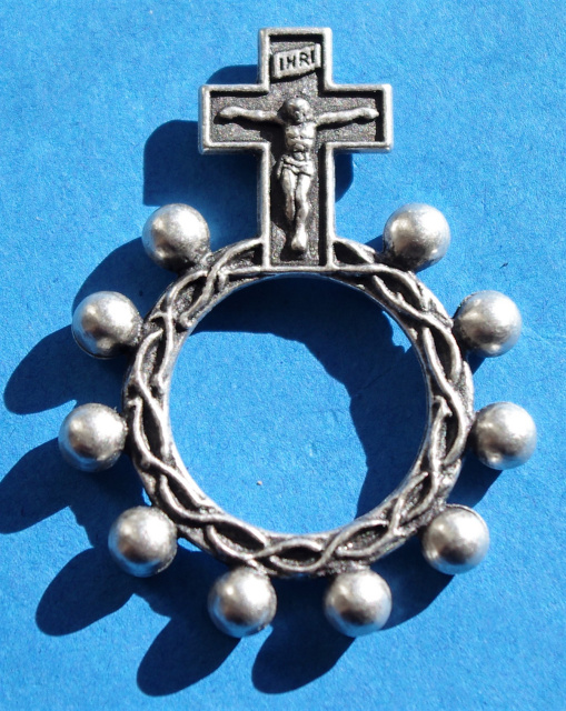 Oxidized Rosary Ring